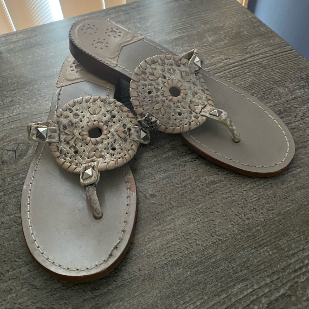 Jack Rogers Sandals - Snakeskin with studs!